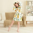 thumbnail image 3 of FORMRS Niños Bathrobe Unisex Hooded Robe Soft Plush Pajamas Sleepwear, Size 2-3T, Orange Bees, 3 of 7