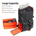 thumbnail image 3 of K&F CONCEPT Sac à Dos Multifonctionnel pour Appareil Photo, Sac à Dos Étanche pour Appareil Photo SLR/DSLR, Grande Capacité, Résistant à l'Eau, avec Compartiment pour Ordinateur Portable 15,6 Pouces, Couverture de Pluie pour Femmes Hommes Photographes, 3 of 10
