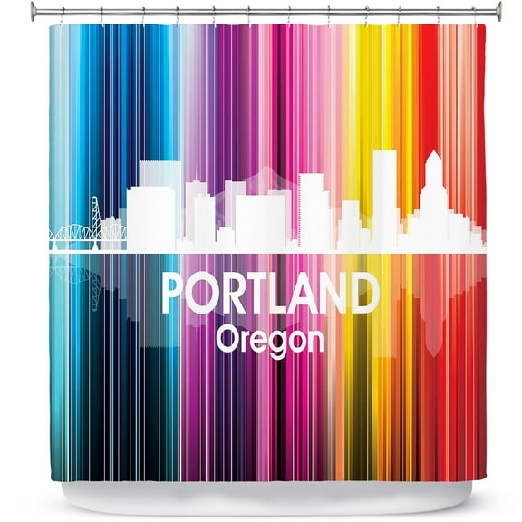 Shower Curtains 70" x 73" from DiaNoche Designs by Angelina Vick - City II Portland Oregon