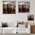 thumbnail image 4 of Designart "Panoramic View Of Brown Yaks" Yaks Wall Decor, 4 of 7