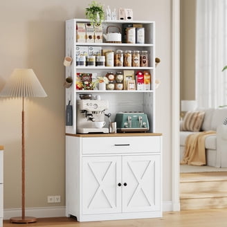 Steve Silver Company Hamlyn Marble Top Bakers Rack - Walmart.com