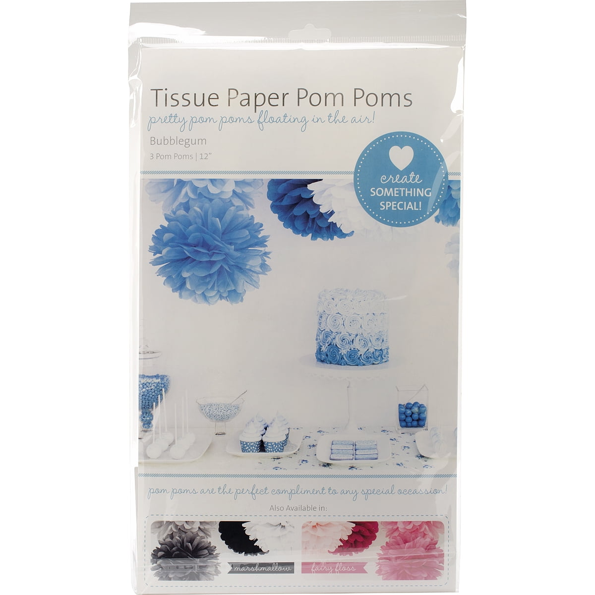 Tissue Paper PomPoms 12" 3/PkgBubblegum Walmart Canada