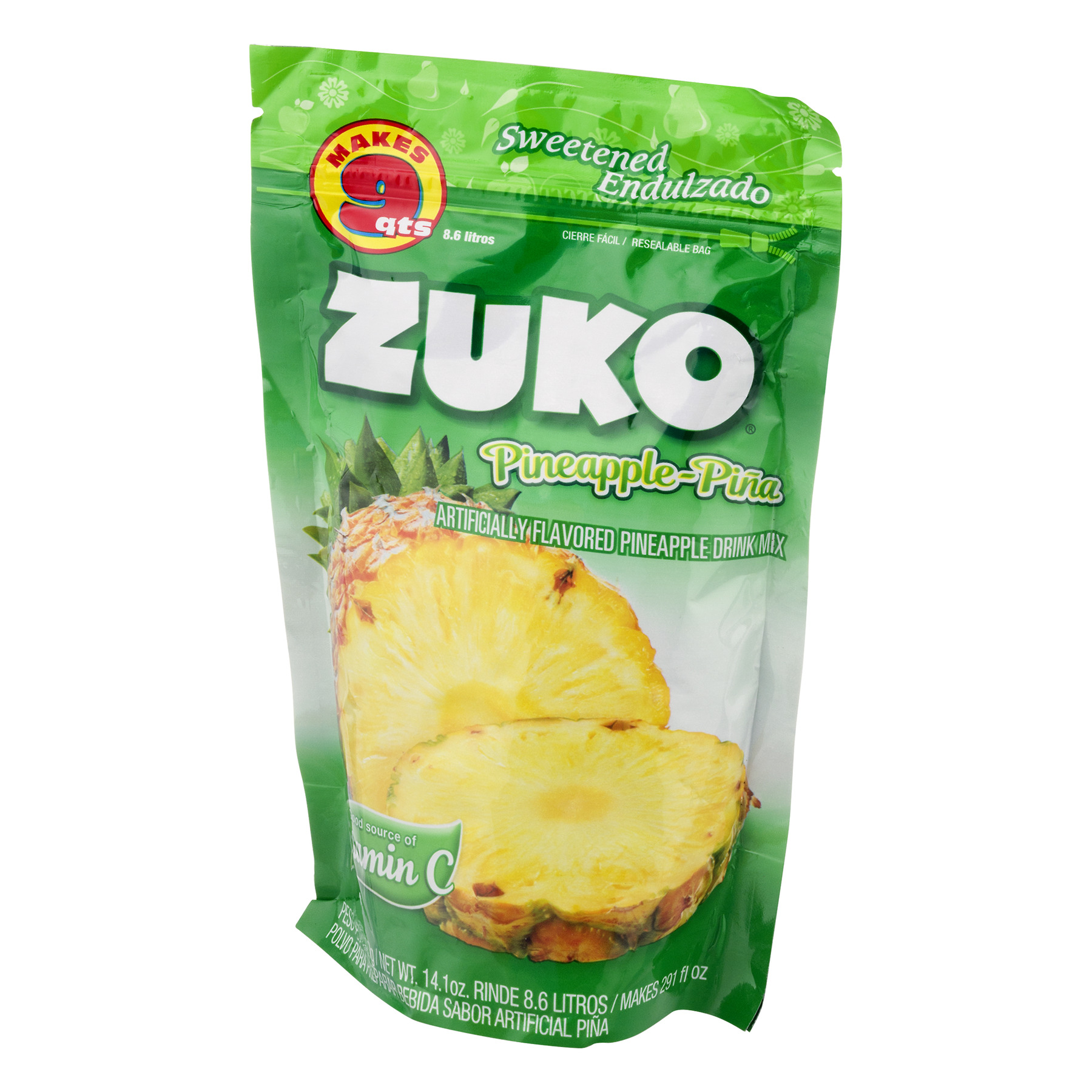 (6 pack) Zuko Pineapple Drink Mix, 14.1 Oz