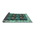 thumbnail image 2 of Ahgly Company Indoor Round Abstract Light Blue Contemporary Area Rugs, 7' Round, 2 of 4
