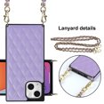thumbnail image 4 of SaniMore for iPhone 14 Plus Magnetic Fragrant Case Support Wireless Charging, Premium PU Leather Cover Built-in Detachable Lanyard 360° All-Inclusive Shockproof Protective Shell, Purple, 4 of 8