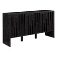 thumbnail image 1 of Pemberly Row 55" 3-Door Vertical Detail Wood Sideboard - Black, 1 of 6