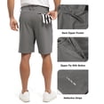 thumbnail image 5 of Nestiefly Men's Golf Dress Shorts Flat Front Stretch Hybrid Lightweight Quick Dry Chino Shorts with Pockets Light Gray M, 5 of 6