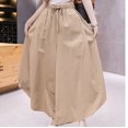 thumbnail image 4 of up to 60% off Gifts Usmixi Womens Drawstring Trousers Fashion Loose Irregular Wide Leg High Waist Long Pants Casual Solid Pocket Pants with Drawstring Khaki Free Size, 4 of 5
