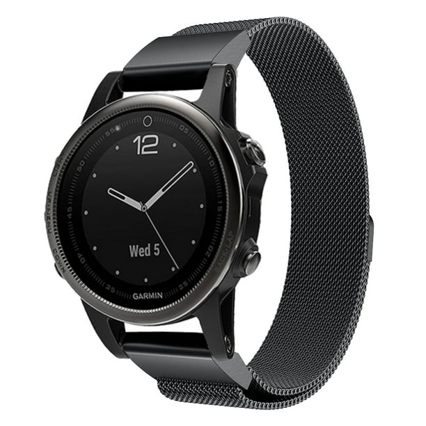 StrapsCo Bracelet de Montre de Remplacement QuickFit 20 en Maille Milanaise  pour Garmin Fenix 5S 