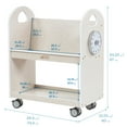thumbnail image 2 of ECR4Kids Mobile Book Cart with Countdown Timer and Storage, Children's Furniture, White Wash, 2 of 9