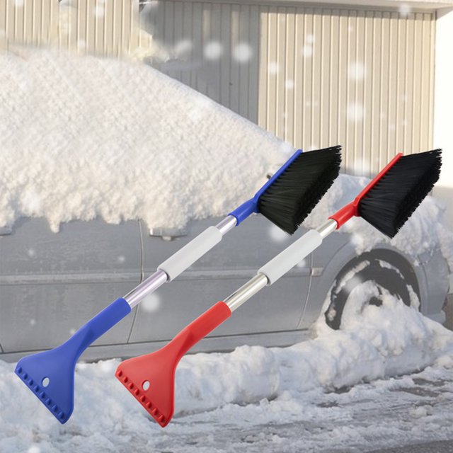 Fiudx Ofertas Y Liquidación Pala De Nieve Para Coche Con Cepillo De Nieve 2 En 1, Cepillo Para Deshielo, Raspado De Vidrio, Herramienta De Limpieza De Nieve Para Descongelar En Invierno