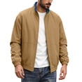 thumbnail image 4 of Kezqiaxn Mens Jackets Plus Size Fashion Zipper Long Sleeve Loose Athletic Jacket Outdoor Turtleneck Outerwear Winter Coat, 4 of 9
