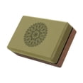thumbnail image 1 of Bloque de yoga Accesorio de yoga Bloque de ejercicios suave Bloque de yoga para entrenamiento Pilates Estiramiento Tonificación Mejora la flexibilidad Verde y Café, 1 of 8