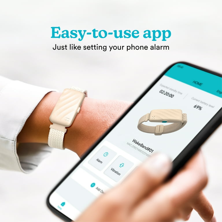 Homedics WakeBand Wearable Silent Alarm, Cream - Walmart.com
