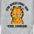 thumbnail image 3 of Garfield - Smiling On The Inside - Men's Crew Neck Fleece Pullover, 3 of 5