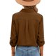 thumbnail image 5 of Camisas de Manga Larga para las Mujeres Botón de Solapa de Ajuste Suelto Delantero Blusa de Túnica de Imitación de Lino, Camisas de Manga Larga para las Mujeres Bajo Scrubs, 5 of 7