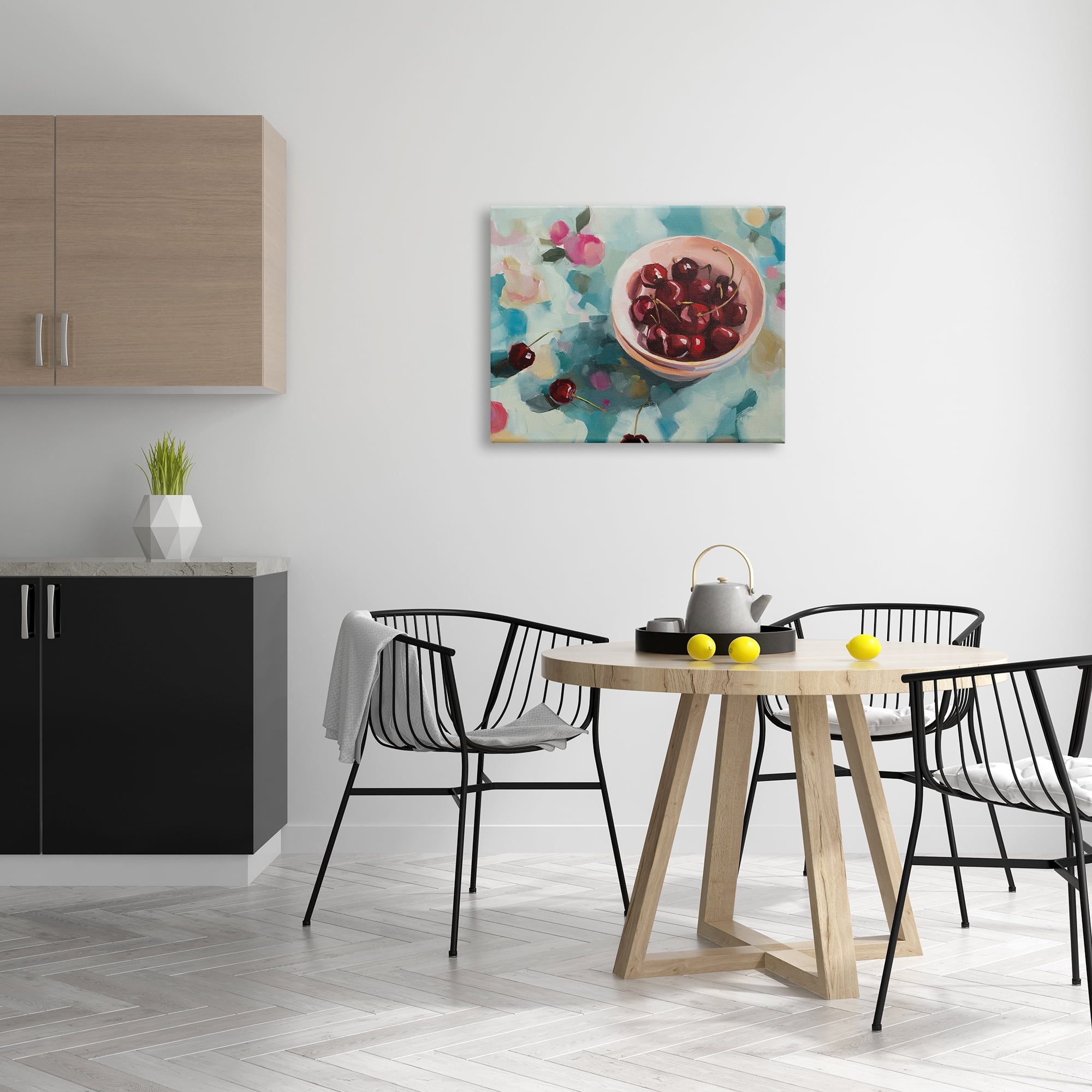 Stupell Industries Cherries Still Life Painting Food & Beverage Painting Gallery Wrapped Canvas Art Print Wall Art, 30 x 24