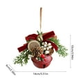 thumbnail image 3 of Christmas Pinecone Bells, Vintage Christmas Ornaments Decor, Festive Ambiance Xmas Tree Hanging Pendants Room Decoration,5x4 Inch(B), 3 of 6