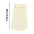 thumbnail image 2 of Dog Sweaters Pets Winter Clothes Turtleneck Pullover Cable Knit Stretch Clothes Stylish Sweater for All Breeds Black-S, 2 of 4