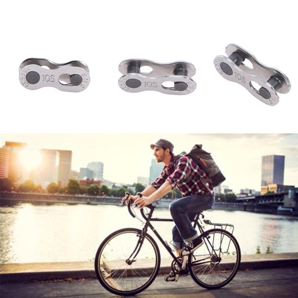 1 par 10 velocidades bicicleta cadena enlace conector juntas botones mágicos
