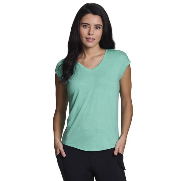 RBX Active Women's Short Sleeve High Low Soft V-Neck Tee