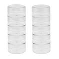 thumbnail image 4 of 20Storage Stackable Containers Clear Jars Cosmetic Samples Container Box, 4 of 8