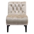 thumbnail image 5 of Silla / silla de ocio de la sala de estar sin acento de terciopelo moderno, silla cómoda de botón de tela tapizada con piernas de madera para el dormitorio, 5 of 5