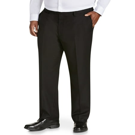 - Canyon Ridge Big Men's Solid Black Flat Front Suit Pant, up to size 62