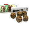 Koplow Games Brown Bear Dice Game 5 Dice Set with Travel Tube and Instructions #12827