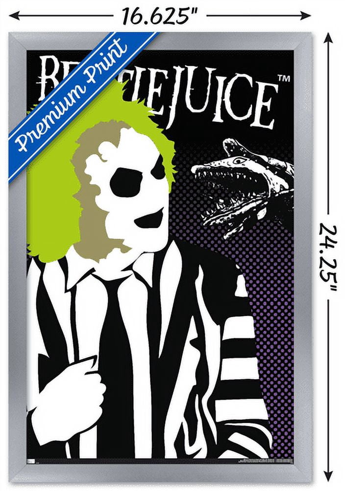 Beetlejuice - Vector Wall Poster, 14.725" x 22.375", Framed