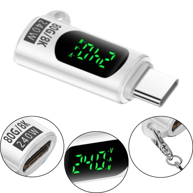 Adaptador digital tipo-C 240W Adaptador de salida de alta velocidad resistente ligero para PC
