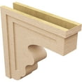 thumbnail image 5 of 7"W x 28"D x 28"H Thin Highland Rough Cedar Woodgrain TimberThane Corbel, Primed Tan, 5 of 6