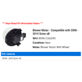 thumbnail image 2 of Blower Motor - Compatible with 2008 - 2015 Scion xB 2009 2010 2011 2012 2013 2014, 2 of 2