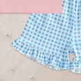 thumbnail image 7 of Kaprioy Girls Summer Outfits Toddler Baby Girl Birthday Outfit Birthday Girl I LOVE DADDY Print Shirt Ruffle Gingham Shorts Cute Summer Clothes, 7 of 7