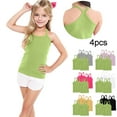 thumbnail image 7 of ZACPNCV 4 Pieces Girls Dance Tank Tops Racerback Camisole Undershirts Spaghetti Strap Camis Dance Clothes Tank Tops for Girls Gray 3-4 Years, 7 of 7
