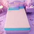 thumbnail image 4 of meiyoeat Pastel Star Pattern Zipper Full Size Comforter Sets with Fitted Sheet and 2 Pillowcases,Dreamy Print Zipper Bedding Set For Girl,Reversible,4 Pieces, 4 of 7