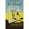 thumbnail image 2 of Maurice Merlin 13x18 Gold Ornate Wood Frame and Double Matted Museum Art Print Titled - Michigan Art Month (1936-1941), 2 of 4