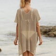 thumbnail image 3 of Ohufall Plus Size Swimsuit Cover Up for Women Summer Crochet Bathing Suit Cover Up Swimwear Beach Coverups, 3 of 4