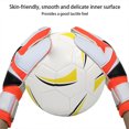 thumbnail image 3 of Yuarrent 1 par de guantes de fútbol ajustables portátiles práctica de fútbol protección de manos de portero guante de cuero PU de látex Type2 NO2, 3 of 6