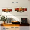 thumbnail image 3 of Elephant Stock Fall Riverside I Wall Art - Horizontal Multi Panel Canvas - Bedroom Wall Decor - Abstract Multi Panel - Yellow And Orange Decor By Silvia Vassileva - 29" x 12", 3 of 4