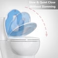 thumbnail image 4 of Toilet Seat Round,Toilet Seat with Toddler Seat Built in, Potty Training Toilet Seat Round Fits Both Adult and Child, with Soft Close, Easy Install and Clean - Fits Most Round Toilets, Blue, 4 of 8