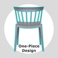 thumbnail image 4 of Set of 2 Modern Dining Elbow Side Chairs Molded Plastic Indoor and Outdoor Stackable Slat Back Patio Chairs, Gray, 4 of 13
