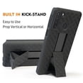 thumbnail image 4 of Case with Clip for Galaxy A21, Nakedcellphone [Black Tread] Kickstand Cover with [Rotating/Ratchet] Belt Hip Holster Holder Combo for Samsung Galaxy A21, 4 of 10