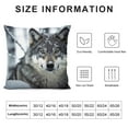 thumbnail image 6 of COMIO 2-Piece Short Plush Pillowcase Set Wolf Animal Series Winter Forest for Home Decor White, 6 of 6