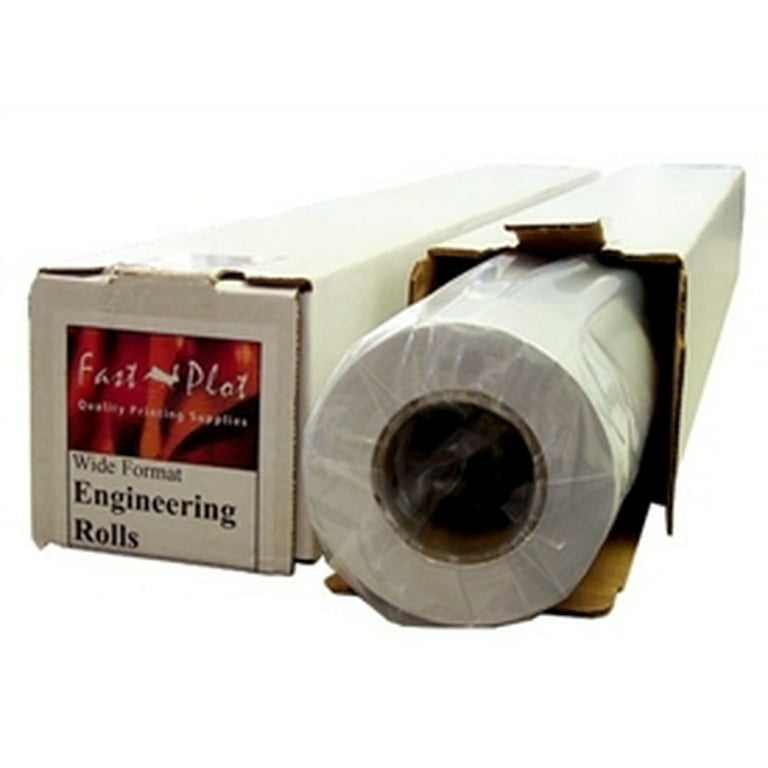 Papier a plan 24 lbs. Blanc 42 » x 150′ 2 » core (1 Boîte de 3 Rouleaux), Papiers Experts