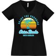 thumbnail image 3 of Inktastic Summer Enjoy the Sunshine Outer Banks North Carolina in Blue Women's Plus Size V-Neck T-Shirt, 3 of 5