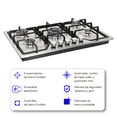 thumbnail image 3 of Parrilla de Gas Empotrable Premium 5 quemadores Acero Inoxidable Enc. Electrónico GARELL Garell PEINOX-5Q, 3 of 8