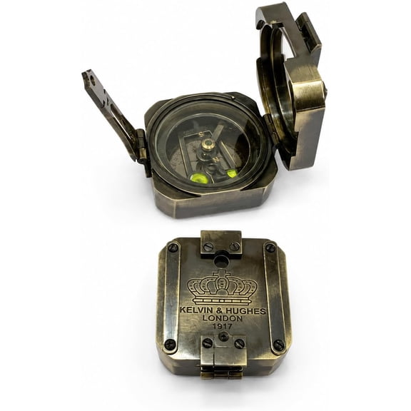 Brass Compass Vintage Surveying Nautical Compass for Navigational/Traveling/Hiking/Tracking/Camping Tool Outdoor Compass