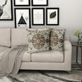 thumbnail image 5 of Tan Blue Brown Ethnic Boho Throw Pillow Covers 20x20 Inch Bohemian Carpet Vintage Black Teal Grey Floral Decorative Pillows Cases Farmhouse Accent Home Decor For Bedroom Couch Sofa Porch Set Of 2, 5 of 6