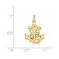 thumbnail image 3 of 14k Yellow Gold Mariners Cross Pendant Charm, 3 of 4